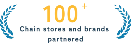 Assisting 100+ chain department stores, retail channels, and dining brands